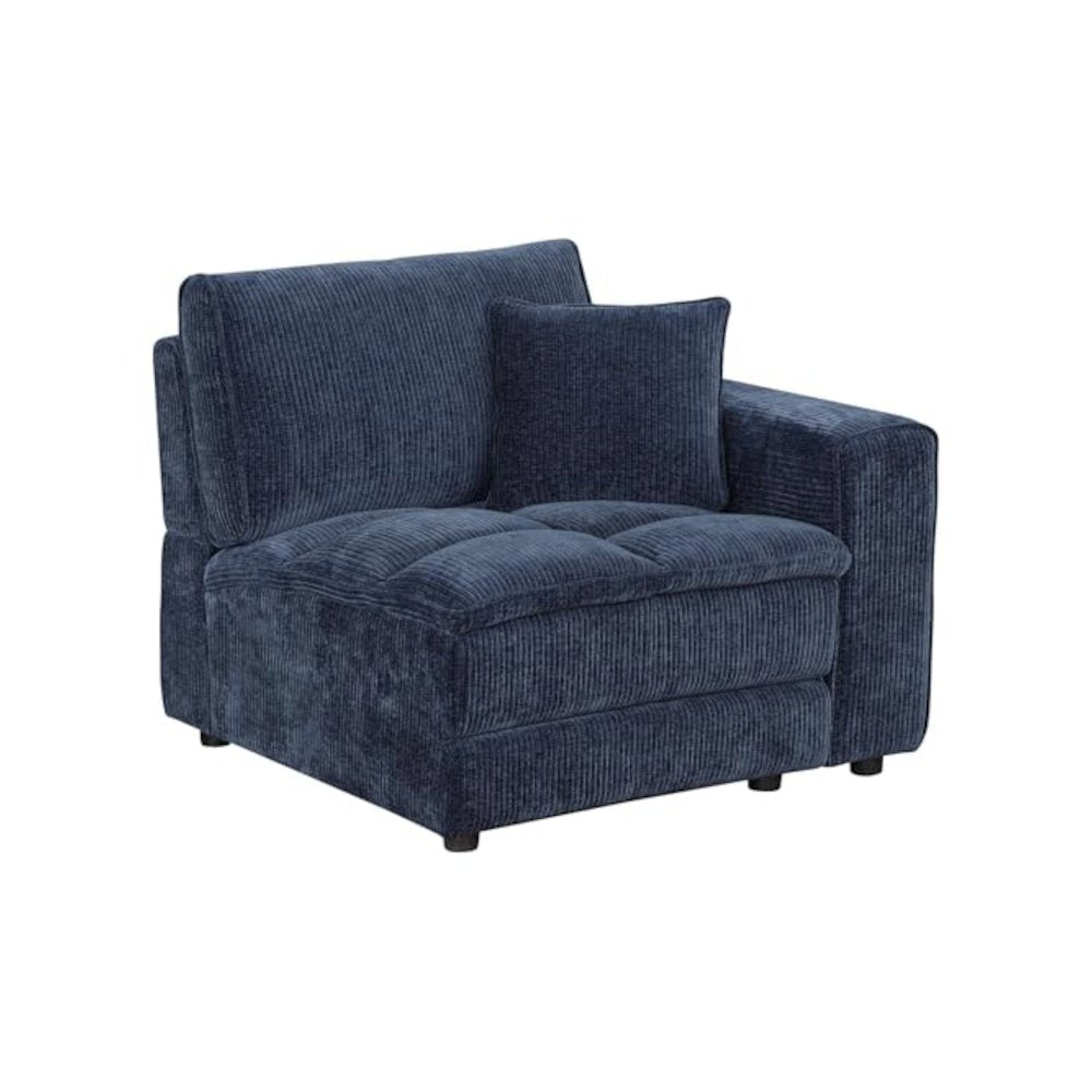 Atlantic Corduroy Upholstered RAF Arm Chair Blue