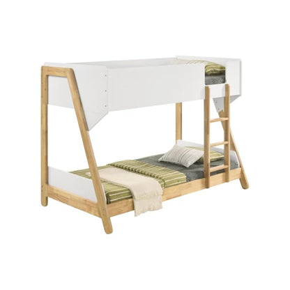 Frankie Twin Over Twin Bunk Bed with 7-inch Mattresses White
