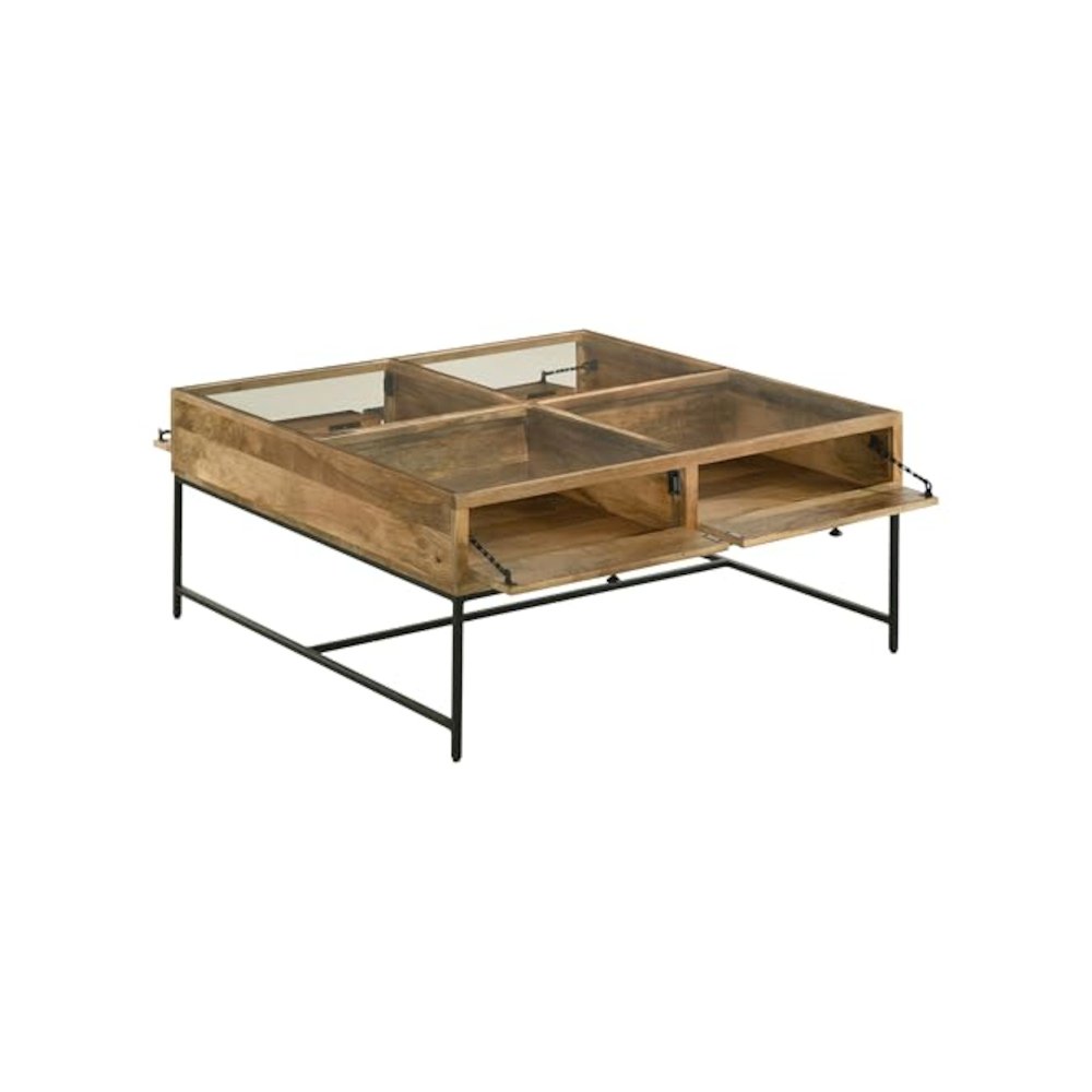 Stephie 2-piece Square Coffee and End Table Set Honey Brown