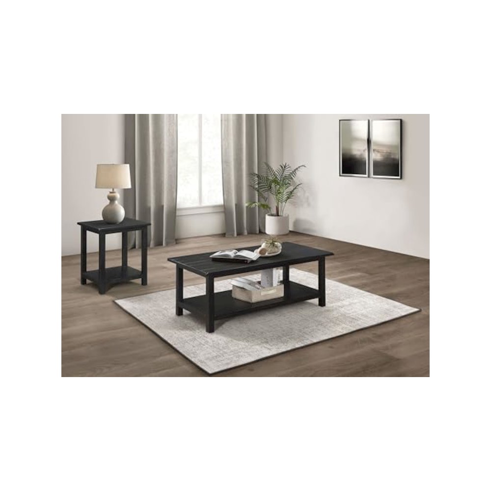 Payne 2-piece Coffee and End Table Set Distressed Java