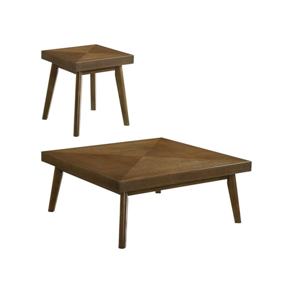 Westerly 2-piece Square Coffee and End Table Set Walnut