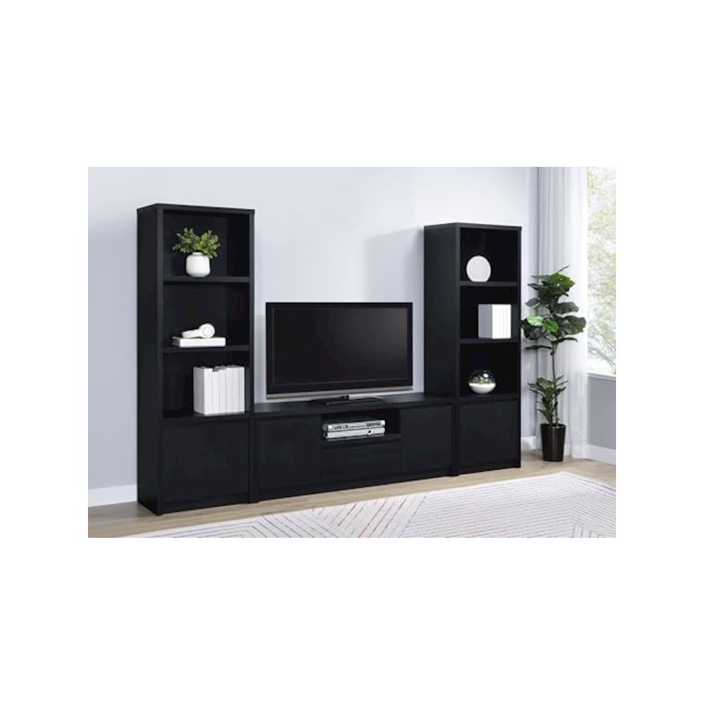 Winfield 3-piece Entertainment Center 60-inch TV Stand Black