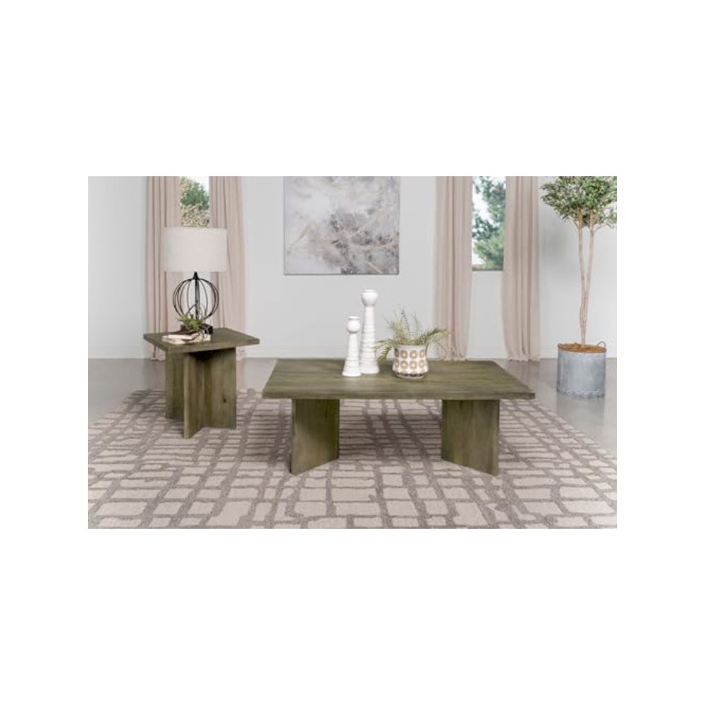 Andando 2-piece Coffee and End Table Set Mango Brown