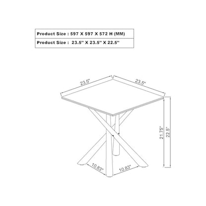 Carvell 2-piece Square Coffee and End Table Set Mirage White