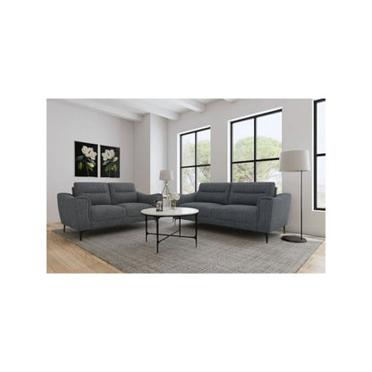 Nolan 2-piece Upholstered Sofa Set Charcoal