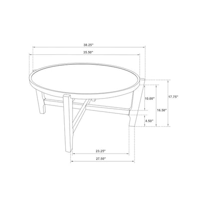 Cota 2-piece Solid Wood Coffee and End Table Set Dark Brown