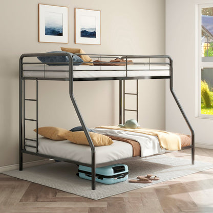 Carson Metal Twin Over Full Bunk Bed Glossy Black