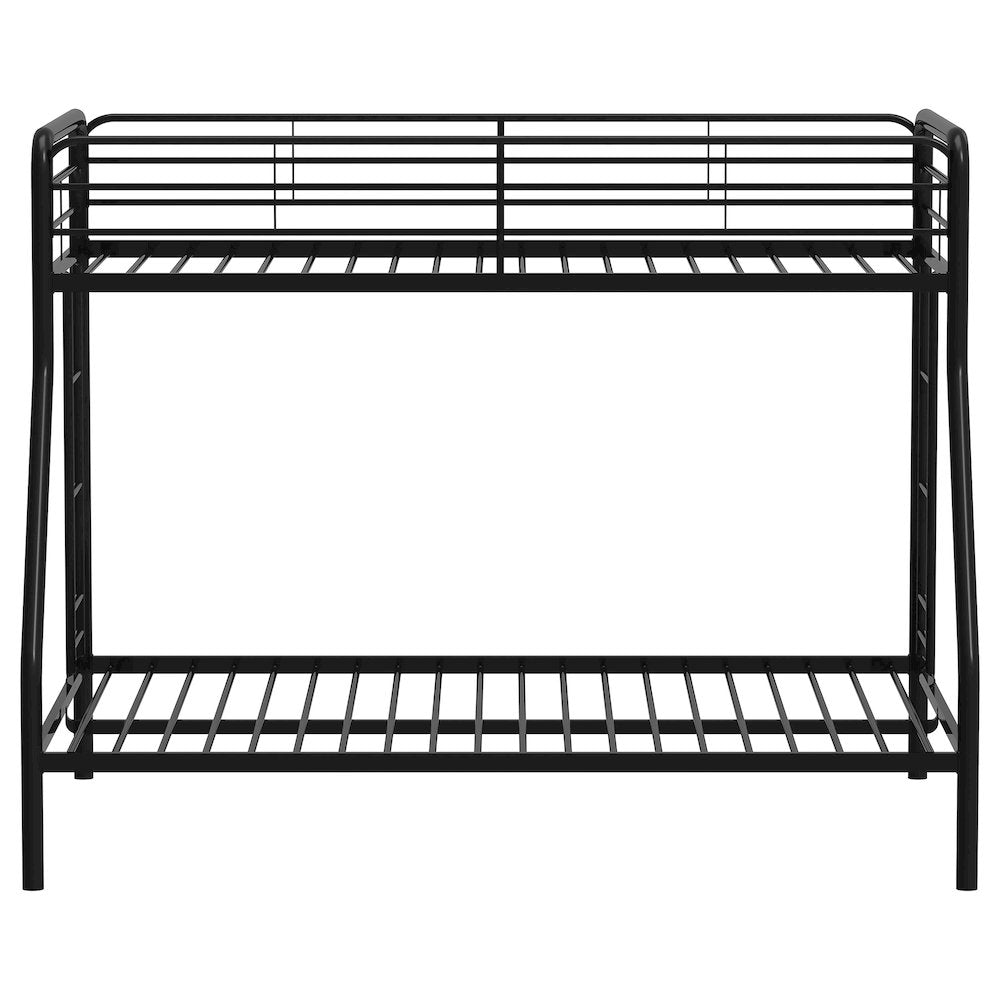 Carson Metal Twin Over Full Bunk Bed Glossy Black