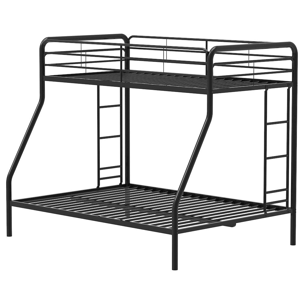 Carson Metal Twin Over Full Bunk Bed Glossy Black