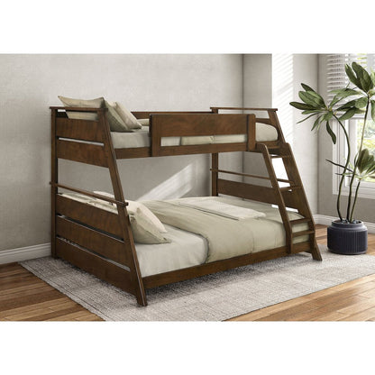 Holden Wood Veneer Twin Over Full Bunk Bed Walnut