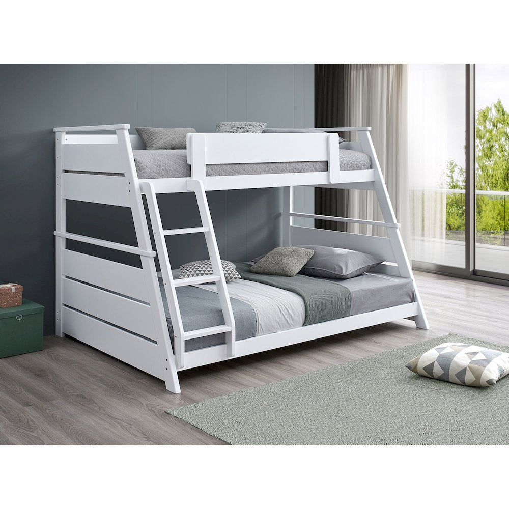 Holden Wood Veneer Twin Over Full Bunk Bed White