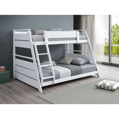 Holden Wood Veneer Twin Over Full Bunk Bed White