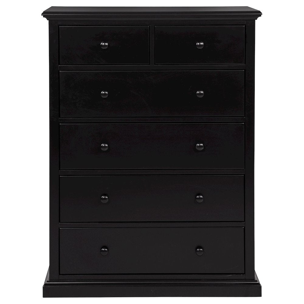Sumerlin 6-drawer Bedroom Chest of Drawers Black