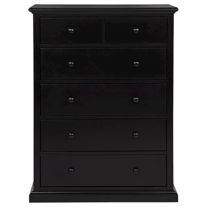 Sumerlin 6-drawer Bedroom Chest of Drawers Black