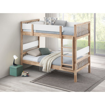 Dakota Wood Twin Over Twin Bunk Bed Natural