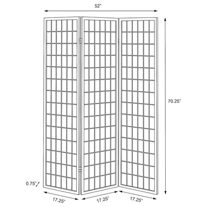 Carrie 3-Panel Room Divider Folding Shoji Screen Natural