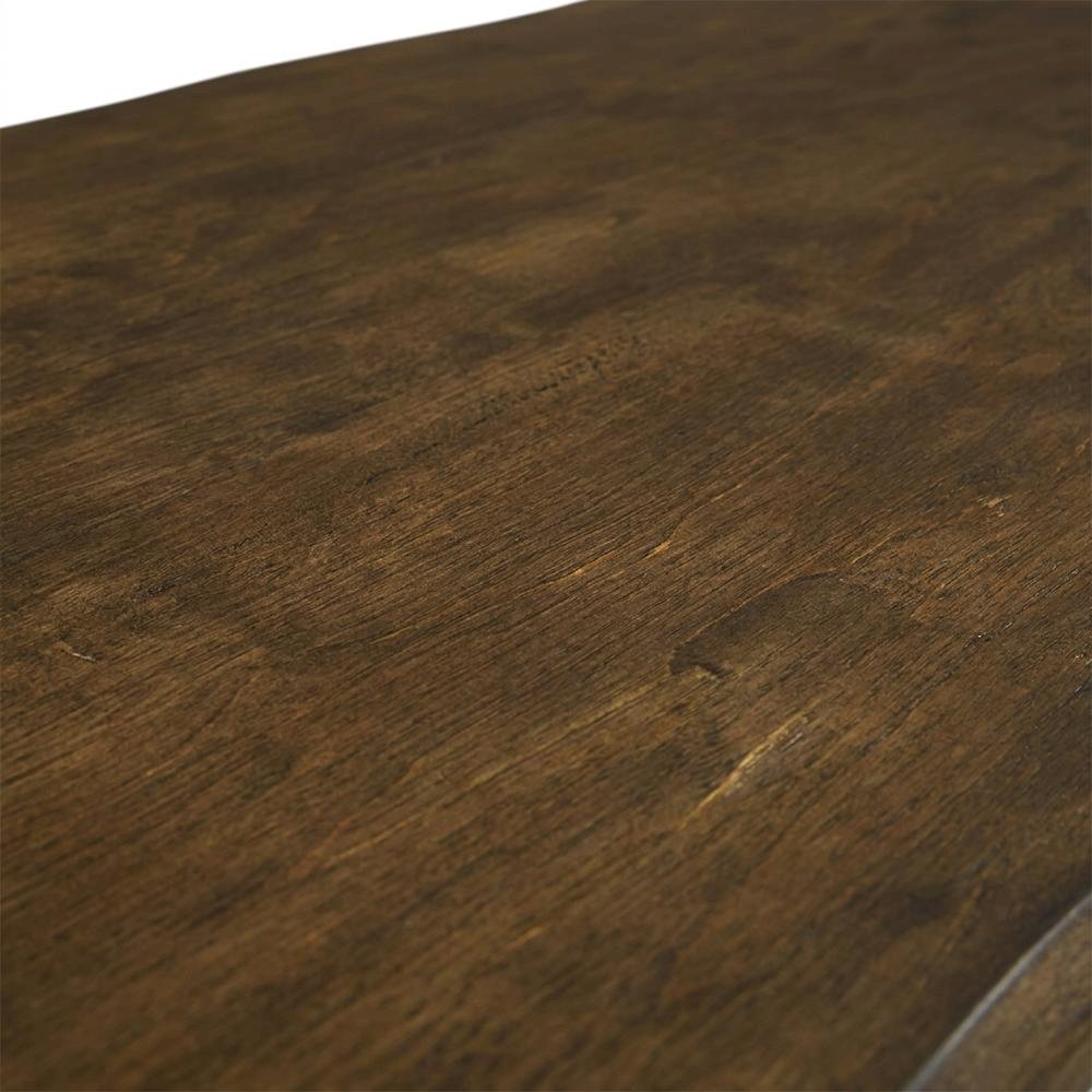 Farmhouse Wood Rectangular Dining Table Set with Chairs, Knotty Nutmeg