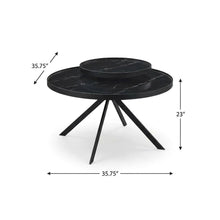 Black 3-Piece Round Coffee and End Table Set with Contemporary Design