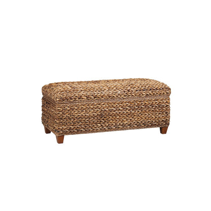 Laughton Hand-Woven Banana Leaf Storage Trunk Amber