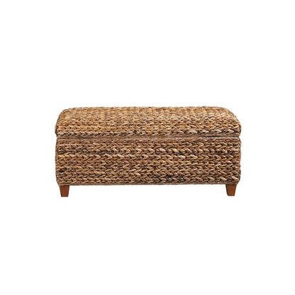 Laughton Hand-Woven Banana Leaf Storage Trunk Amber