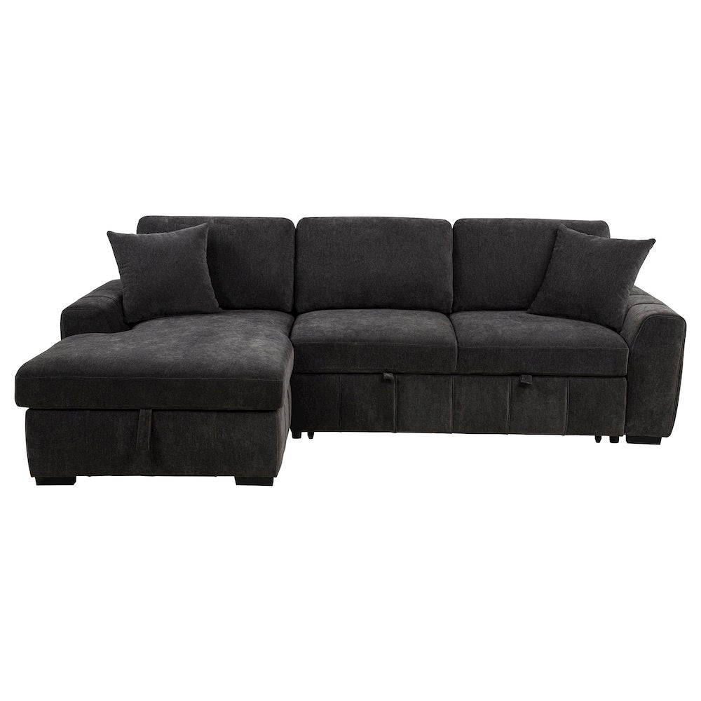 Pastrana Upholstered Sleeper Sectional Sofa LAF Chaise Grey