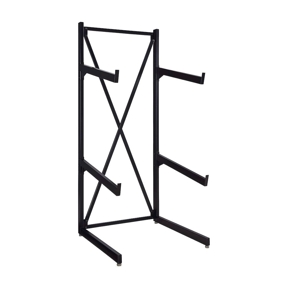 Metal Console Table with Open Shelves for Entryway, Black