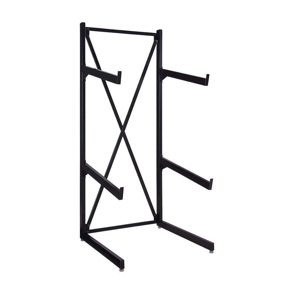 Metal Console Table with Open Shelves for Entryway, Black