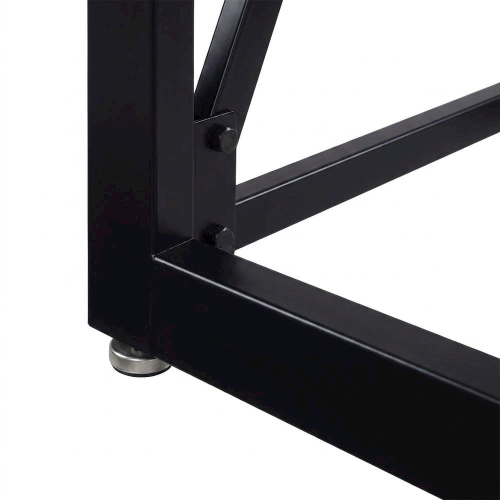 Metal Console Table with Open Shelves for Entryway, Black
