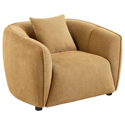 Aleisha Chenille Upholstered Accent Chair Mustard Yellow