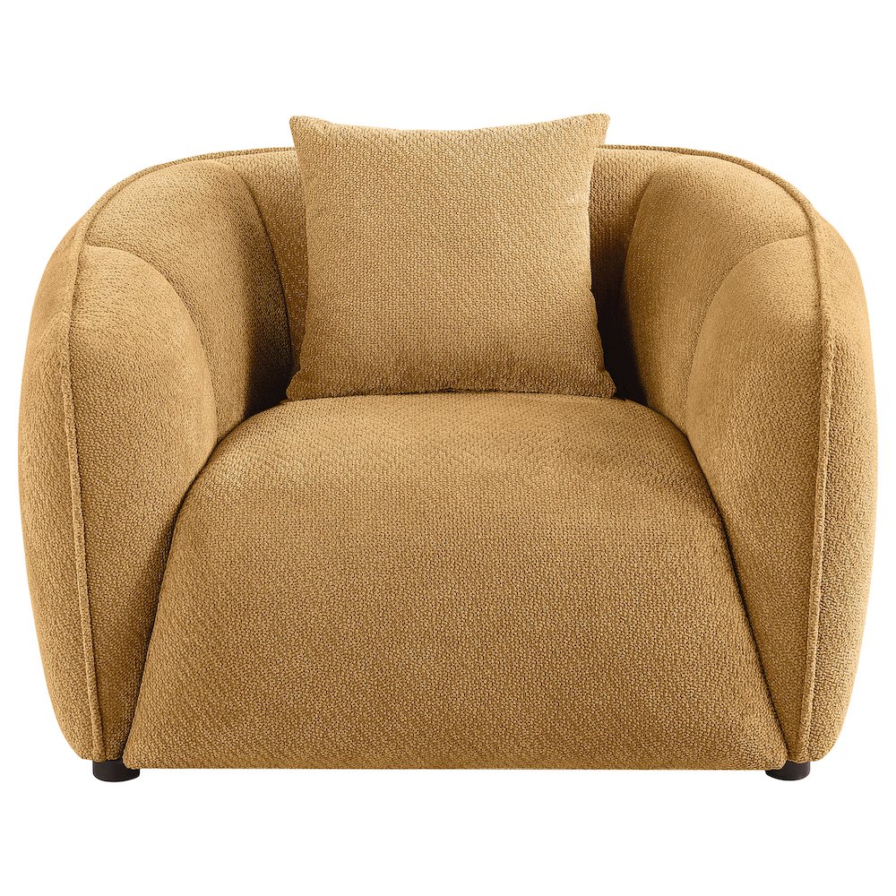 Aleisha Chenille Upholstered Accent Chair Mustard Yellow