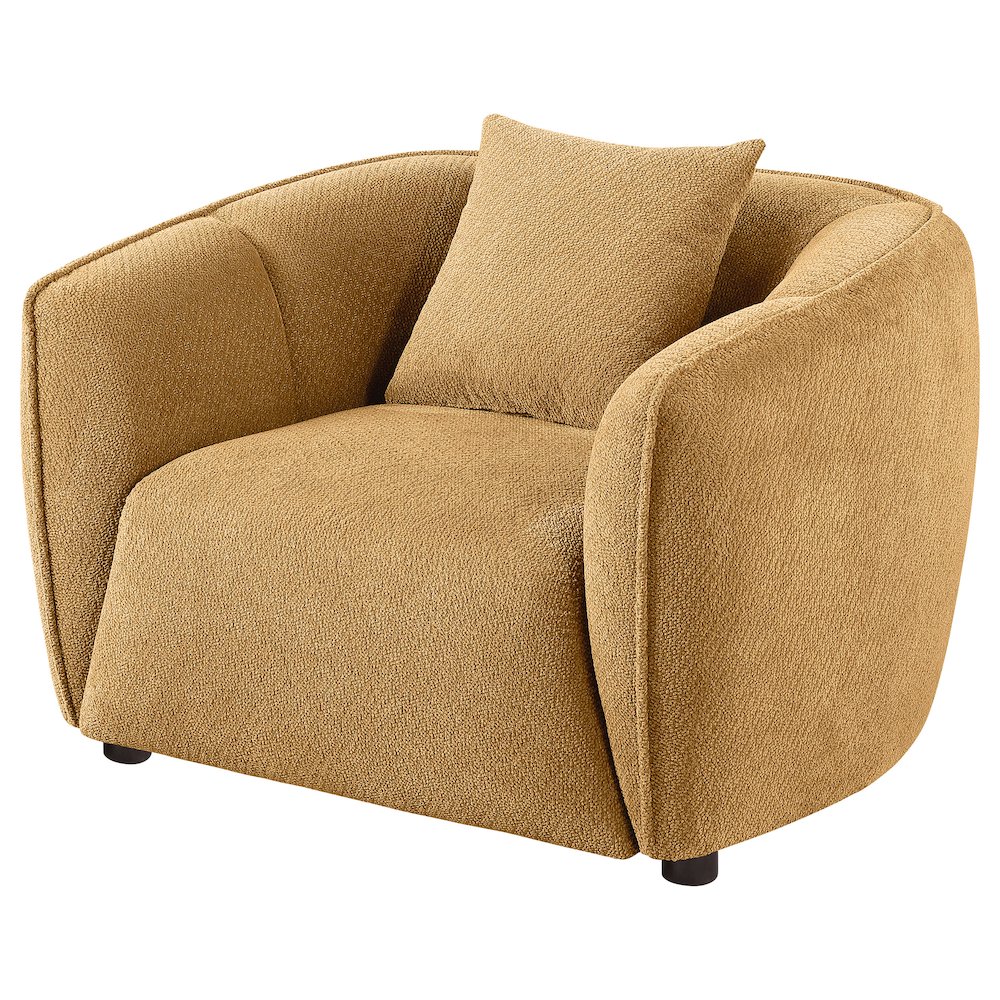 Aleisha Chenille Upholstered Accent Chair Mustard Yellow