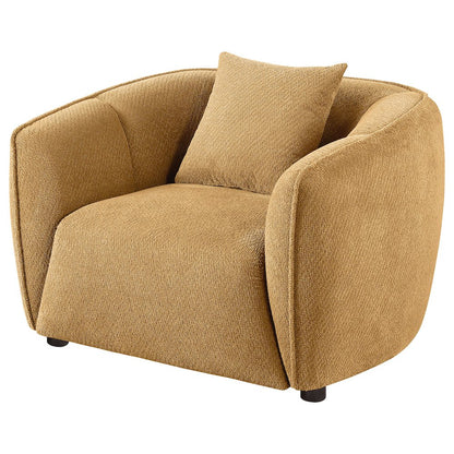 Aleisha Chenille Upholstered Accent Chair Mustard Yellow