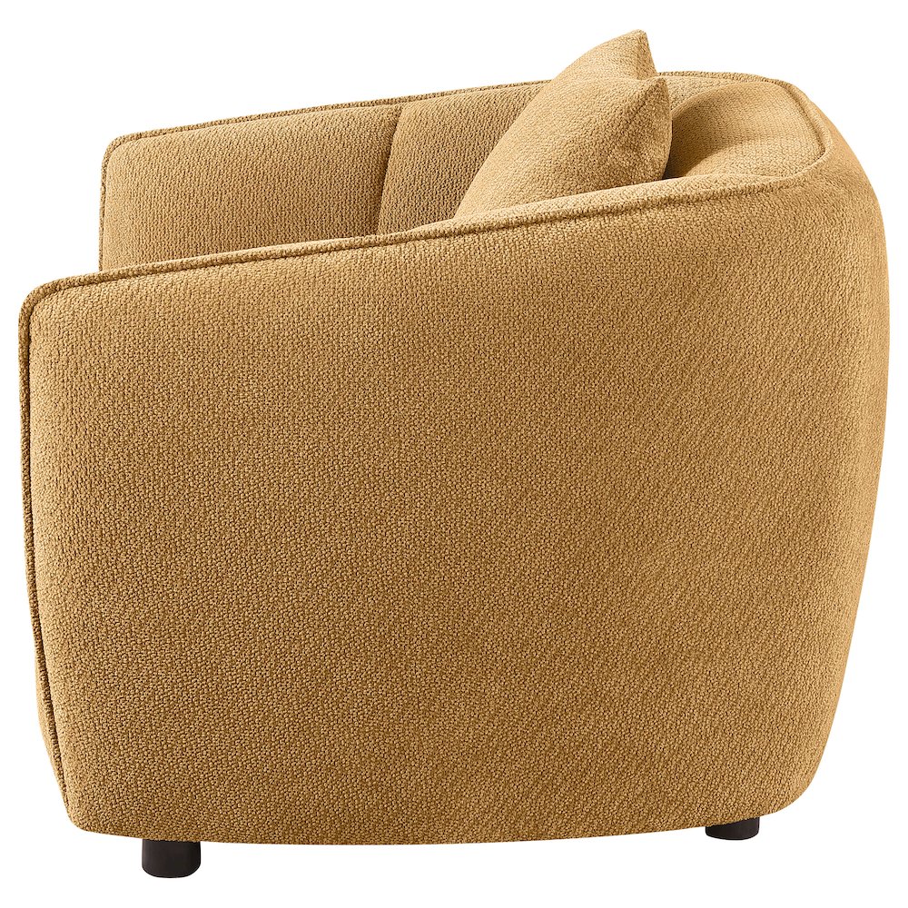 Aleisha Chenille Upholstered Accent Chair Mustard Yellow