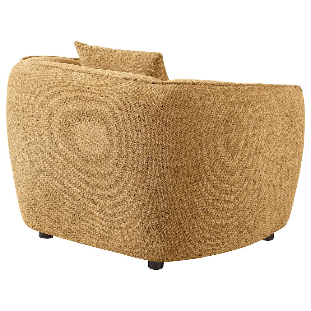 Aleisha Chenille Upholstered Accent Chair Mustard Yellow