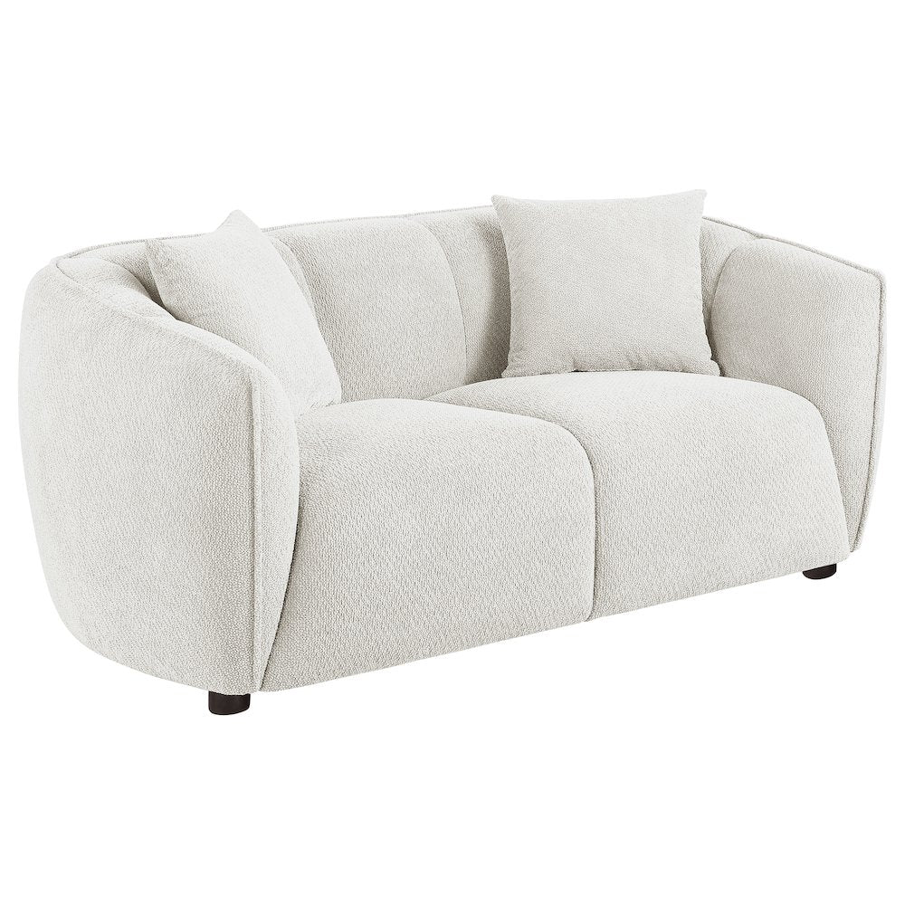 Aleisha 3-piece Chenille Upholstered Sofa Set Ivory
