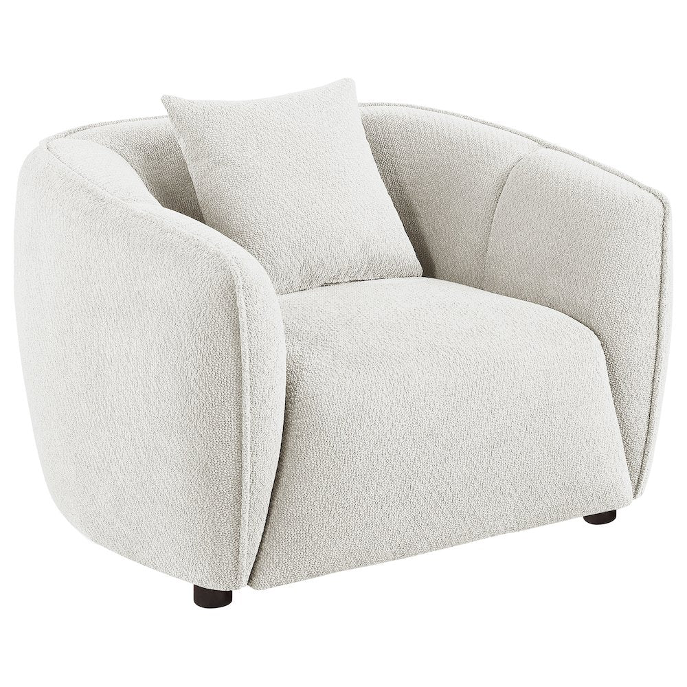Aleisha 3-piece Chenille Upholstered Sofa Set Ivory
