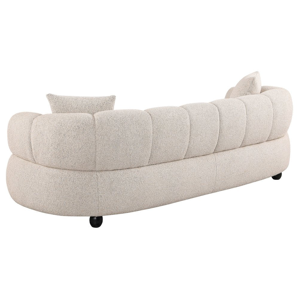 Whitney Contemporary Channel Tufted Boucle Upholstered Sofa