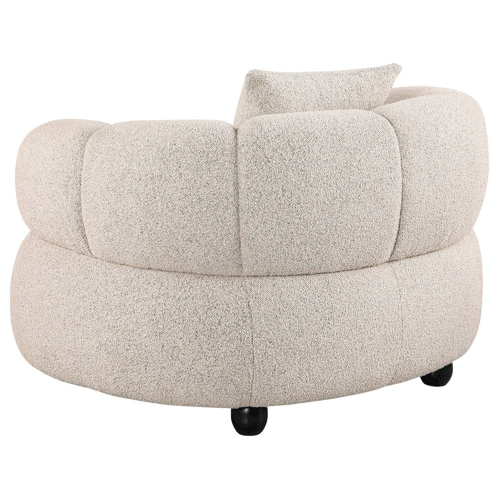 Whitney Contemporary Channel Tufted Boucle Upholstered Sofa Set