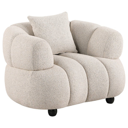 Whitney Contemporary Channel Tufted Boucle Upholstered Accent Chair