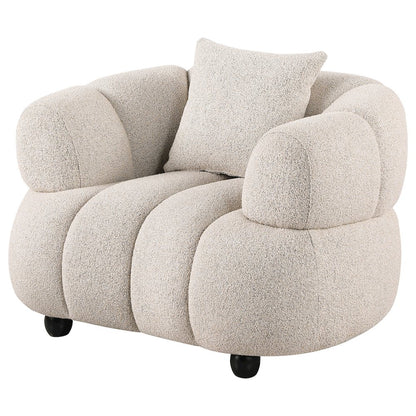 Whitney Contemporary Channel Tufted Boucle Upholstered Accent Chair