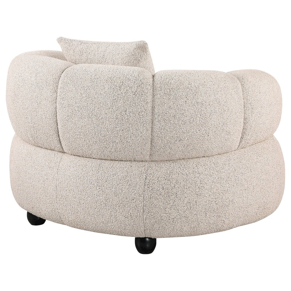 Whitney Contemporary Channel Tufted Boucle Upholstered Accent Chair