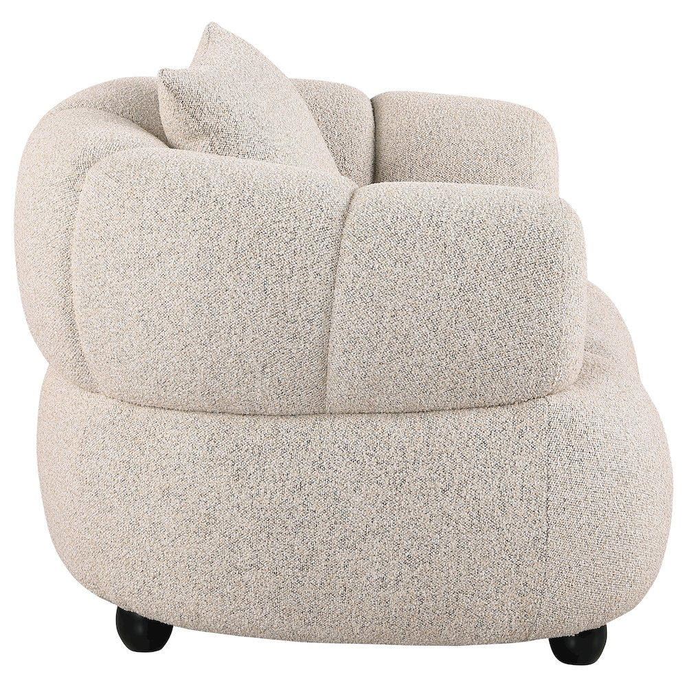 Whitney Contemporary Channel Tufted Boucle Upholstered Accent Chair