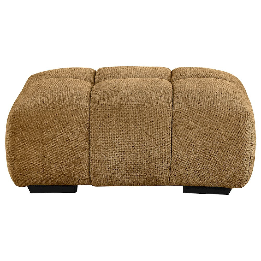 Camacho Rectangular Upholstered Tufted Ottoman Amber