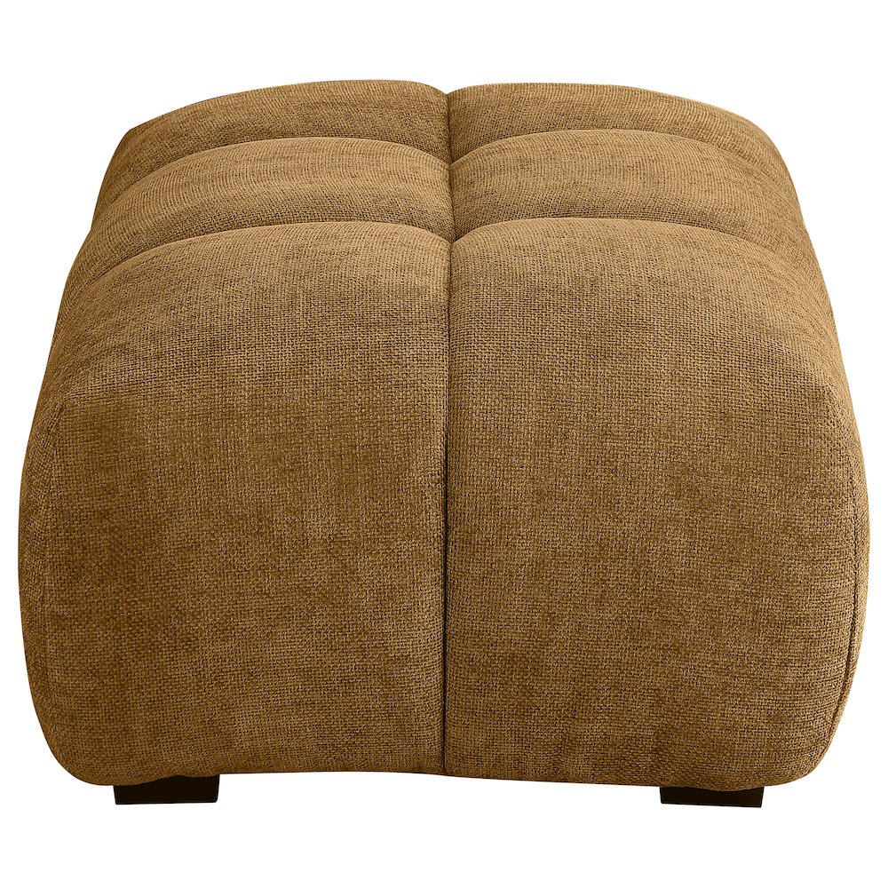 Camacho Rectangular Upholstered Tufted Ottoman Amber