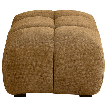 Camacho Rectangular Upholstered Tufted Ottoman Amber