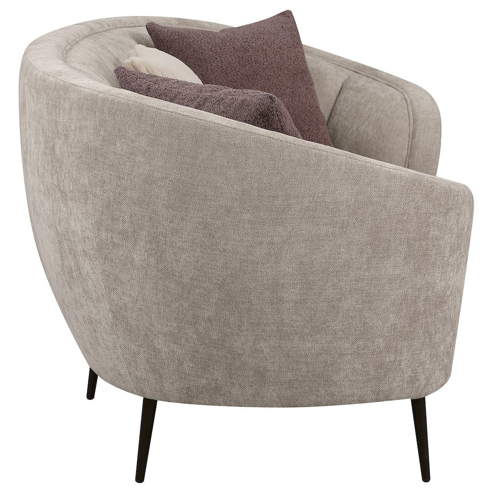 Ellorie 2-piece Upholstered Curved Sofa Set Beige