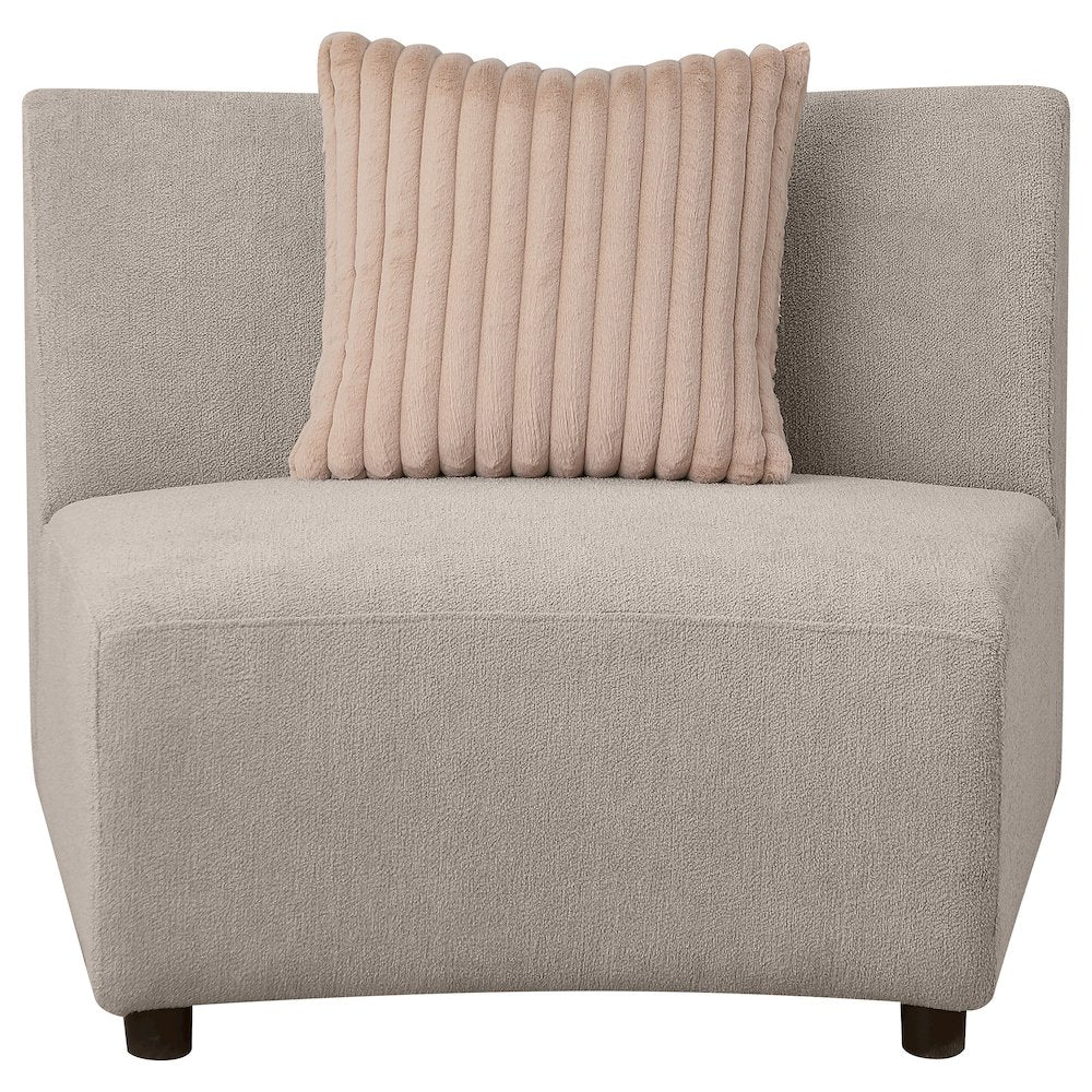 Fayette Upholstered Armless Chair Greige