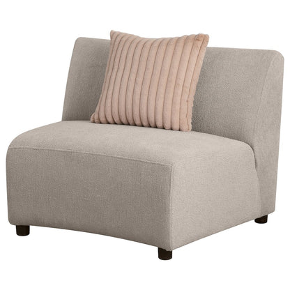 Fayette Upholstered Armless Chair Greige