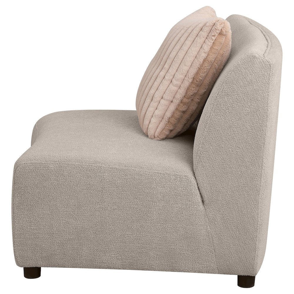 Fayette Upholstered Armless Chair Greige