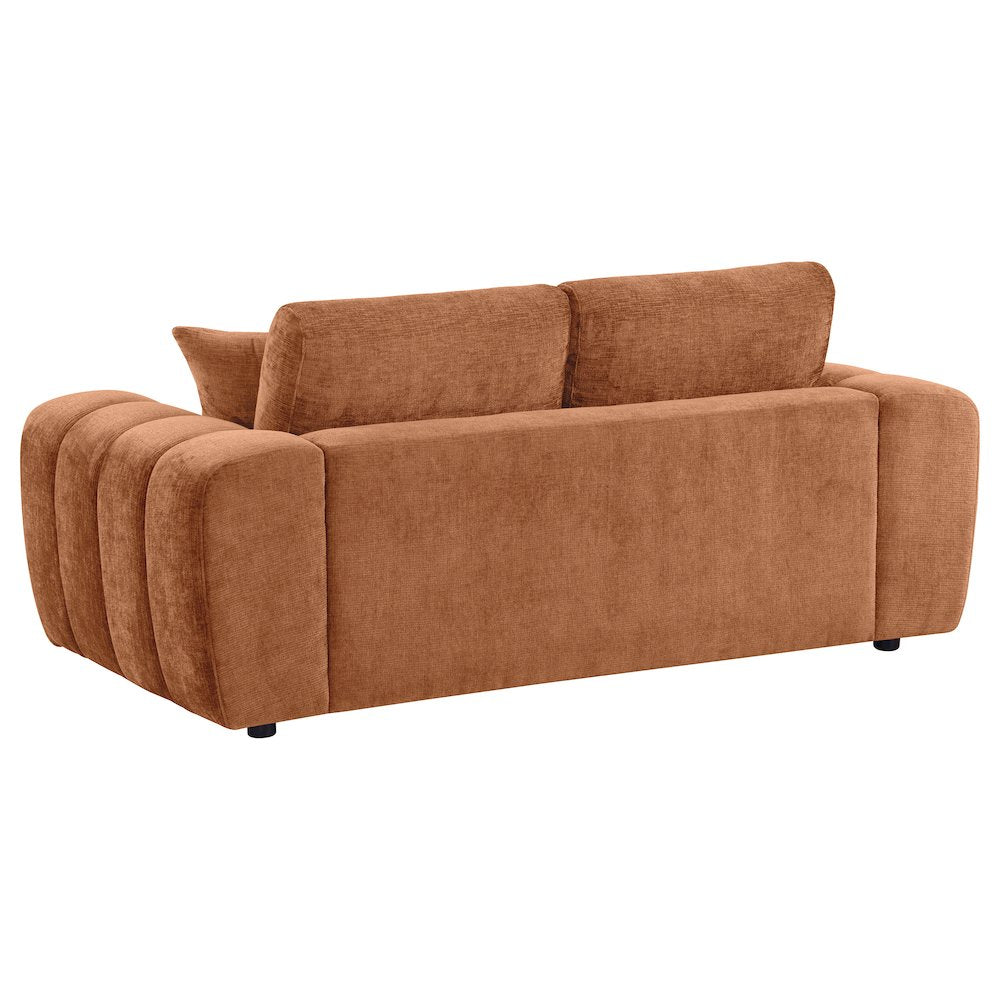 Burnett 4-piece Chenille Upholstered Sofa Set Burnt Orange